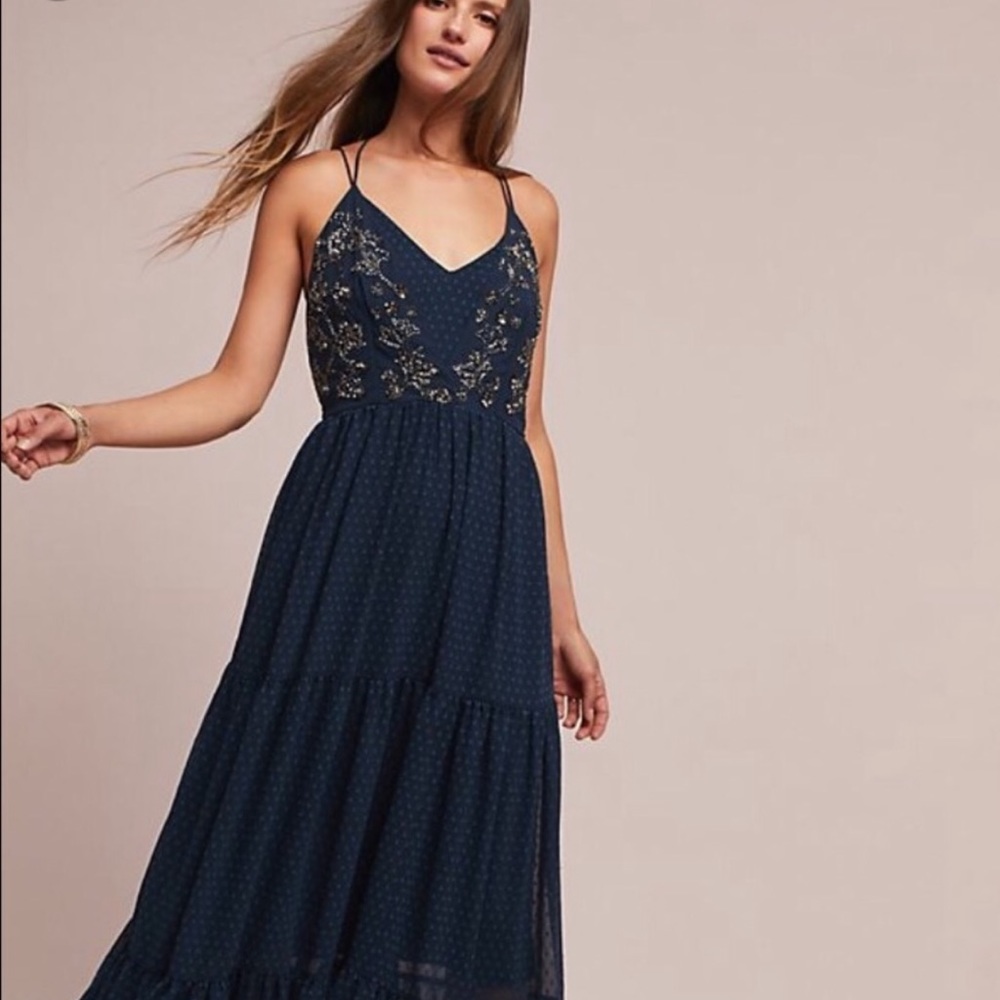 Anthropologie Beaded Dress